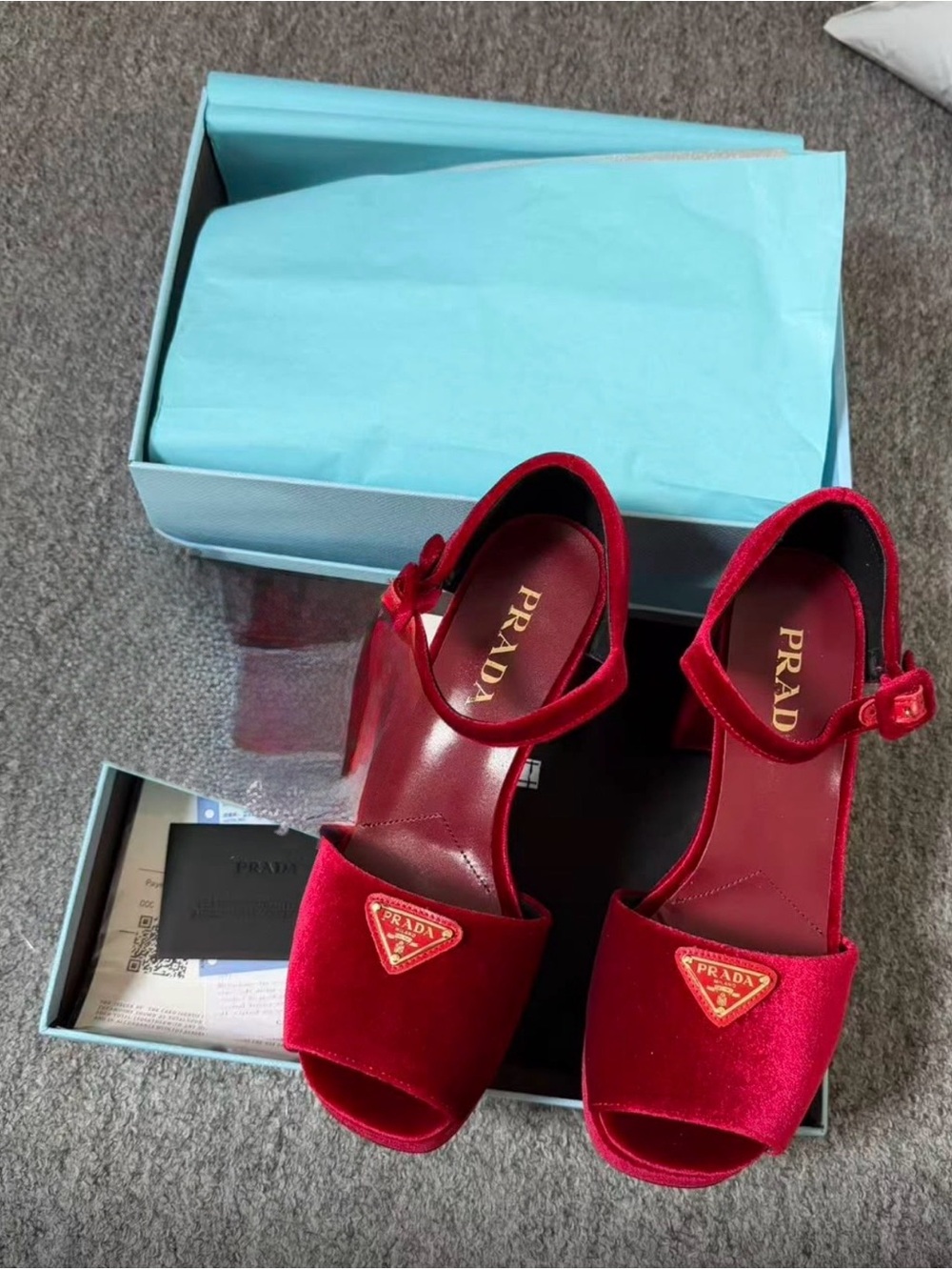NON BRAND Red Wine Velvet Mary Jane Platform Sandals